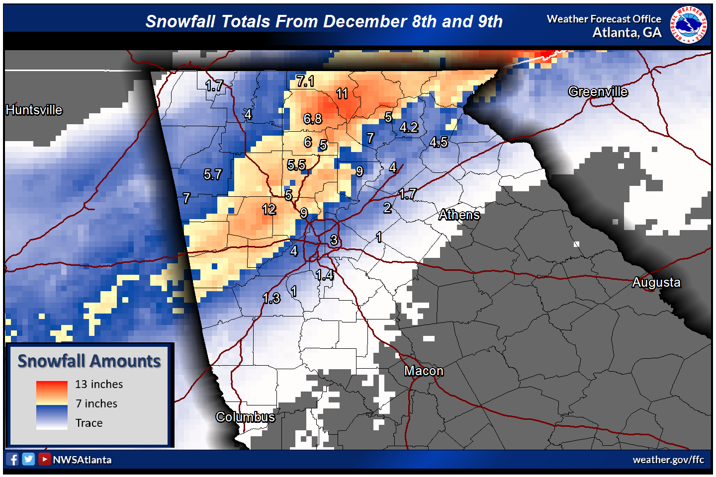 December 8 9 17 Heavy Snow Event