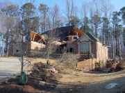 [ damaged house in River Oaks Subdivision ]