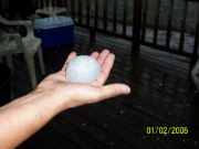 [ hail almost as large as a tennis ball fell in Palmetto (Fulton County) ]