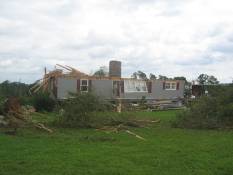 [ House destroyed north of Glenloch in Heard County. Three injuries occurred here. ]