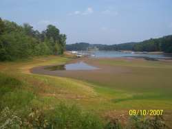 [ Lake Lanier in September 2007 as seen from Highway 60 in Hall County. ]