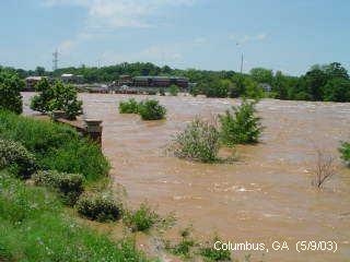 Chattahoochee River out of it's banks