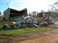 [ another view of destroyed structure ]