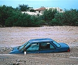[ car in flood waters ]