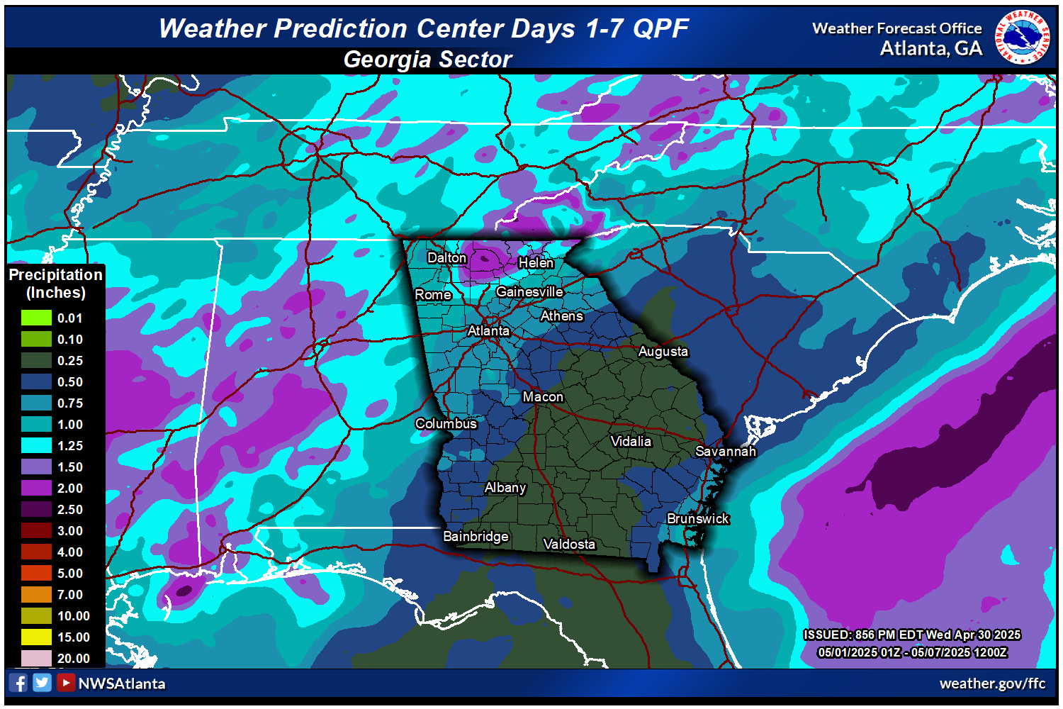 Rainfall Day 1-7 Forecast
