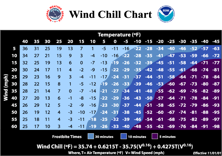 [ Wind Chill Chart. ]