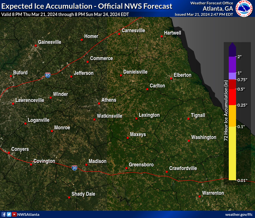 Expected Ice Accum - Official NWS Forecast