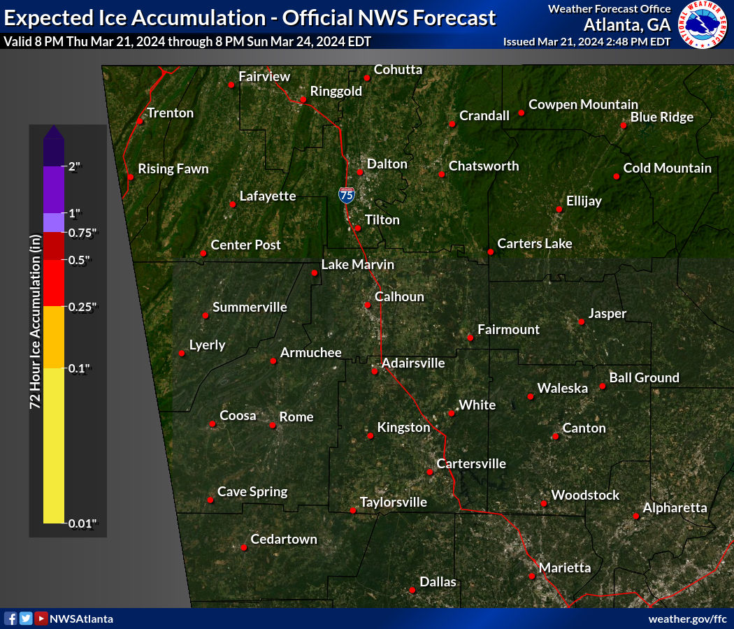 Expected Ice Accum - Official NWS Forecast