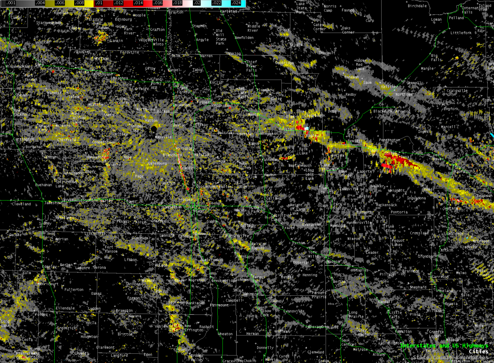 MRMS Low Level Rotation Tracks