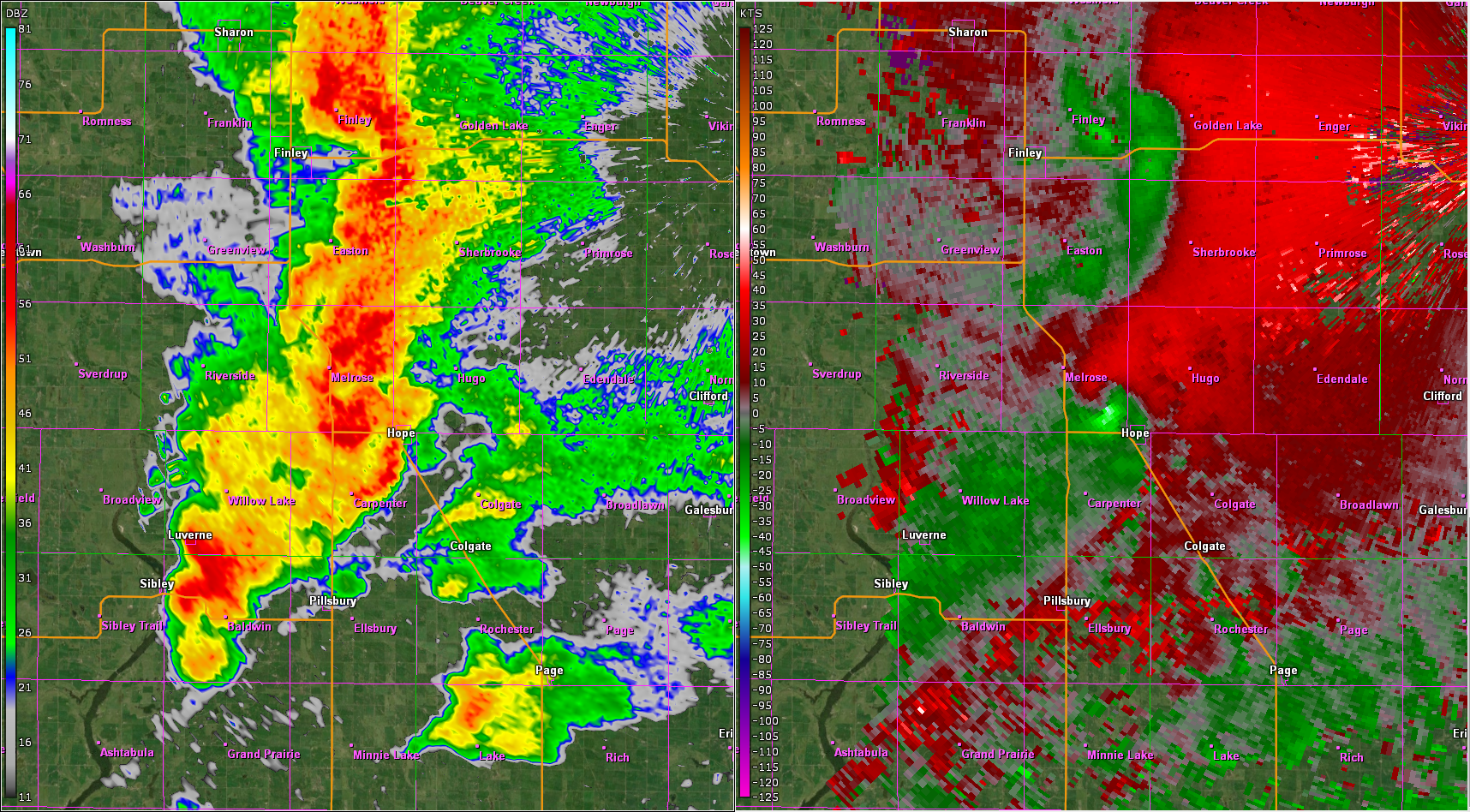 Wind Signature near Hope, ND