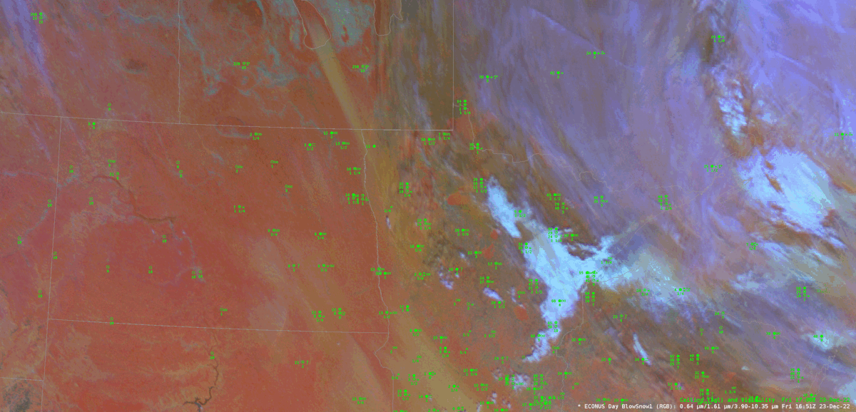 Blowing Snow RGB for 16Z - 19Z