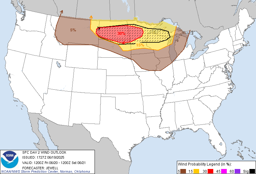 SPC Day 2 Wind Outlook