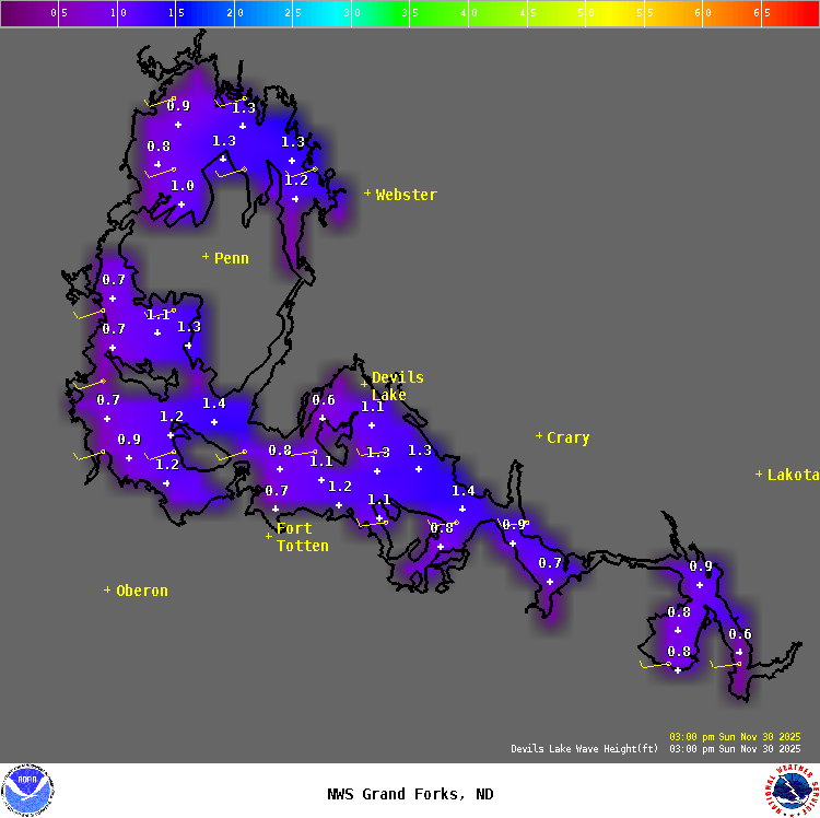 Devils Lake Wave Forecast