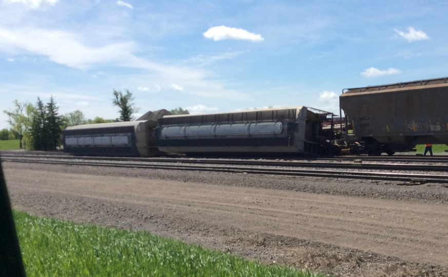 Train Cars Tipped