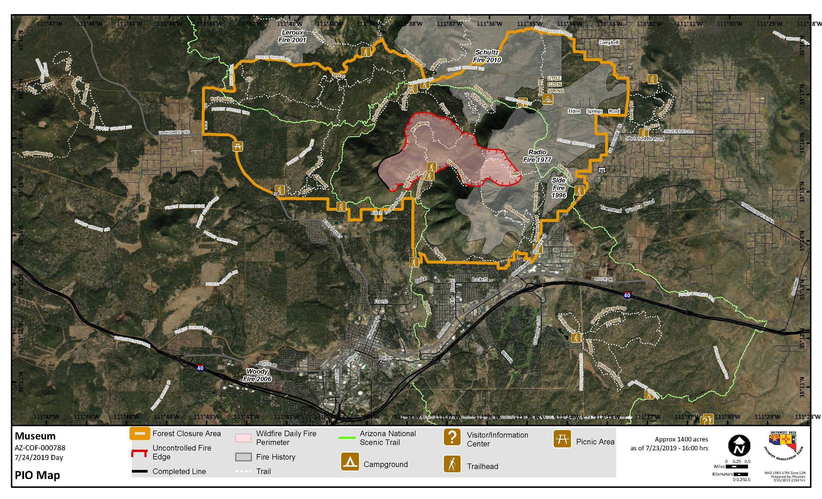 Museum Fire Map July 23, 2019