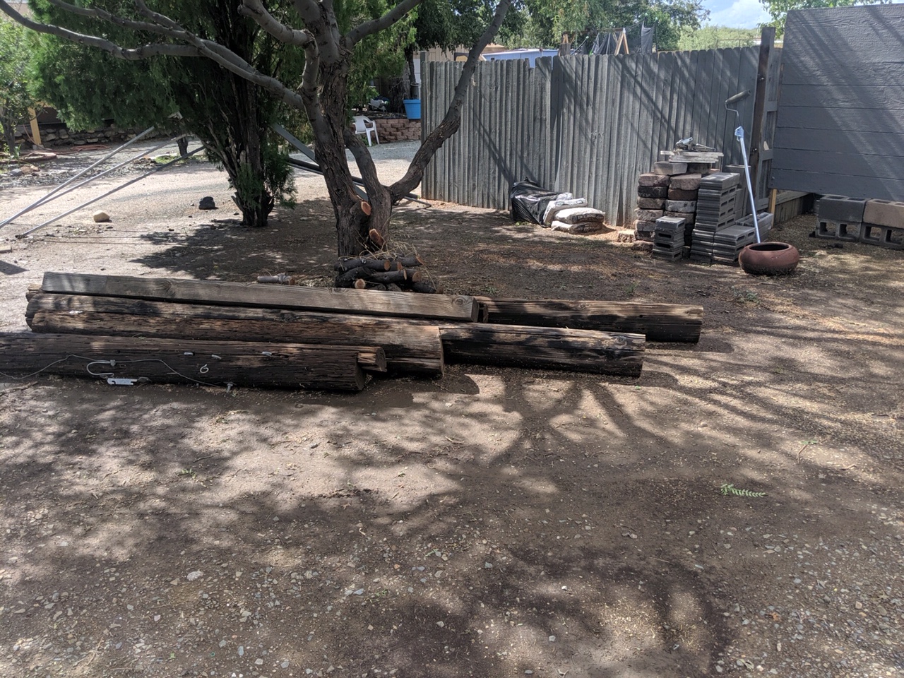 A power pole was snapped in half during the storm