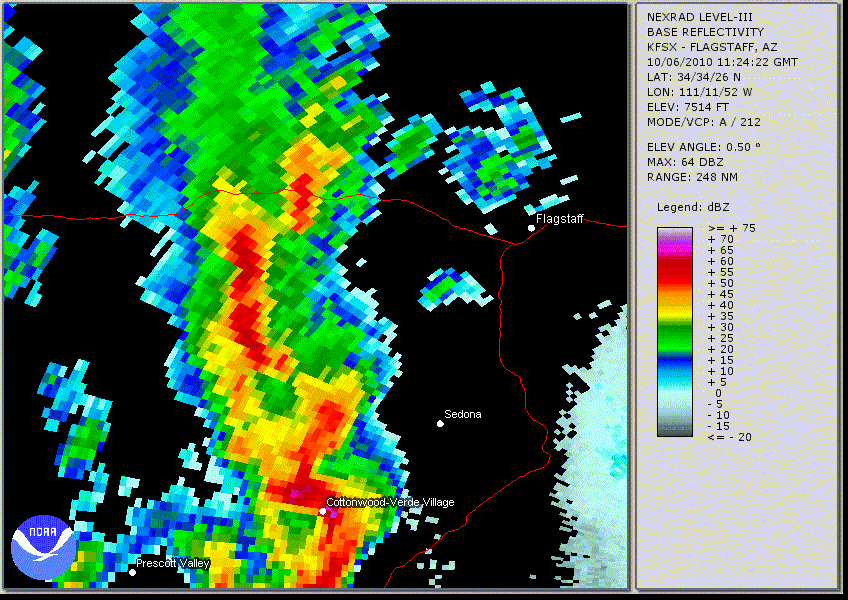 Radar Loop October 6th From 4:24 AM - 10:27 AM