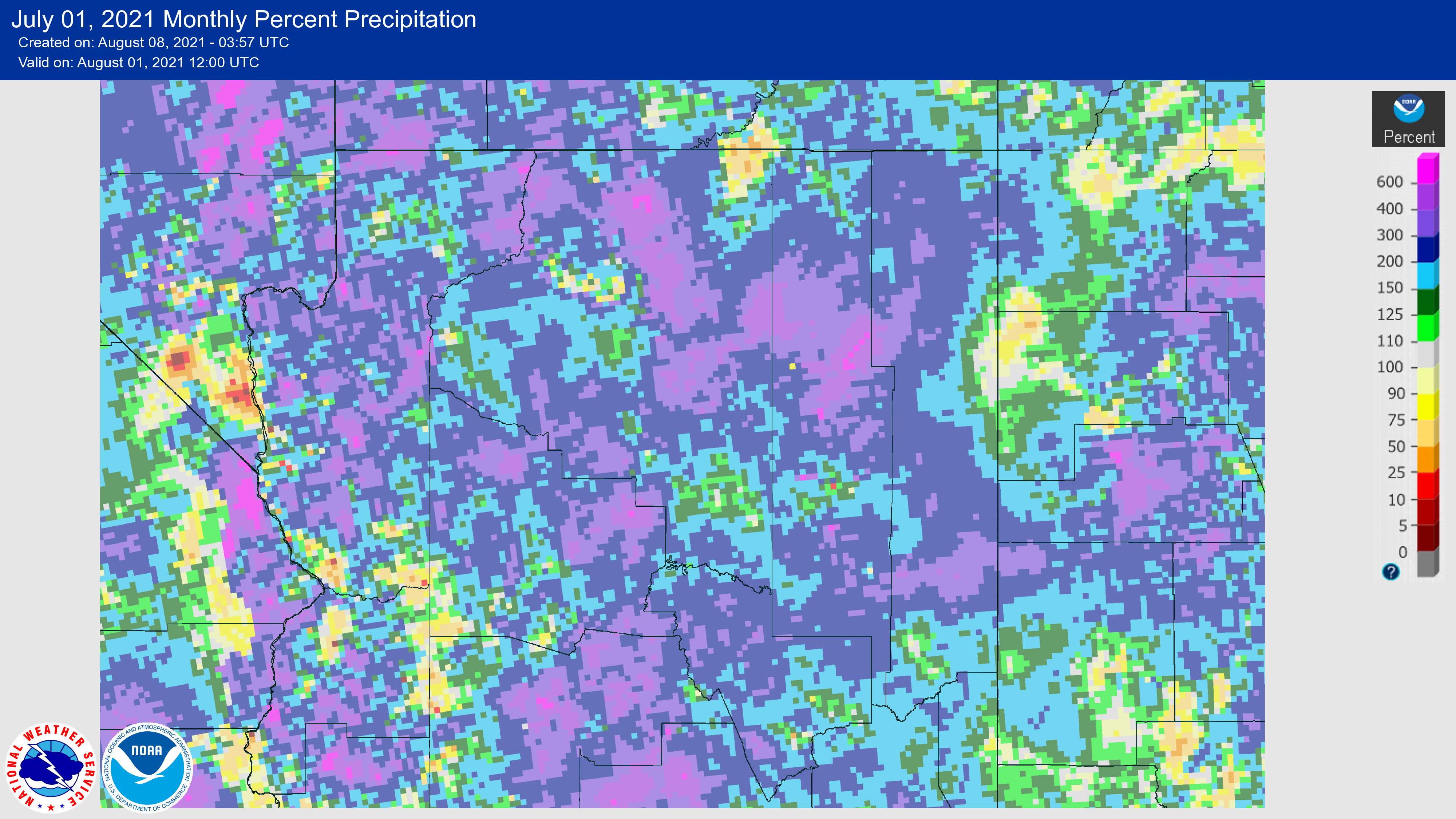 Percent Normal rainfall