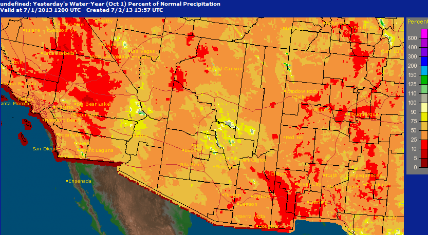 Dry water year for Yarnell, AZ region