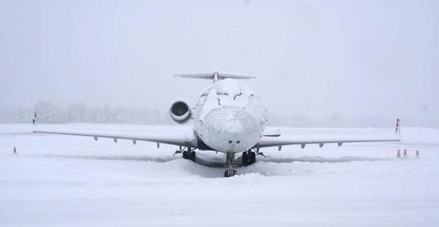 Commercial flights out of Flagstaff Pulliam Airport were stopped at 8am Thursday January 21st due to deteriorating weather conditions. Photo Credit: Deborah Olin