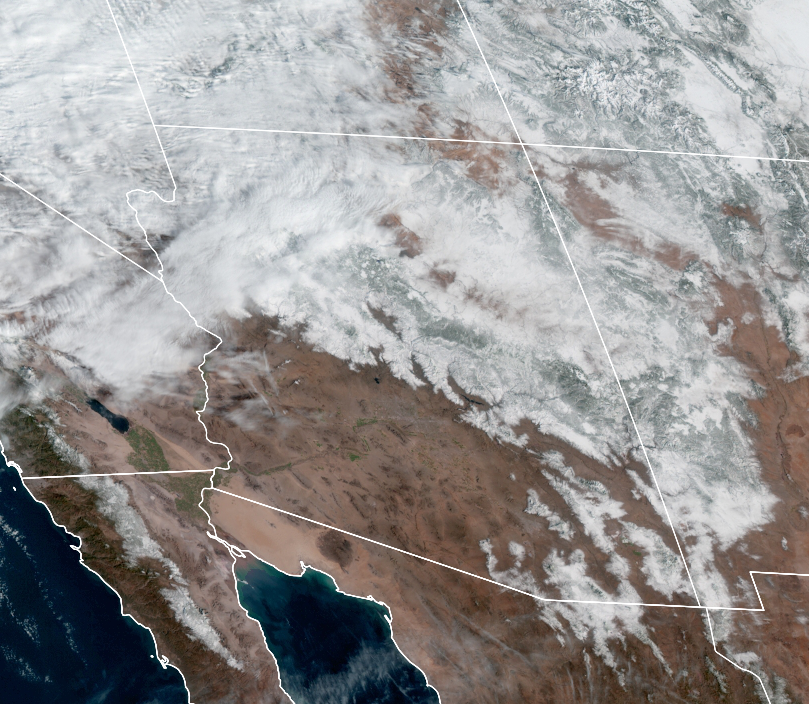 GOES-17 True Color Satellite Imagery After The Storm