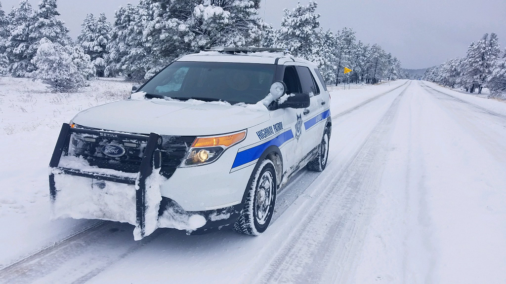Snow-packed roadways were seen across much of the higher terrain of northern Arizona. Here is a look at conditions on SR-64 in Williams on Friday afternoon