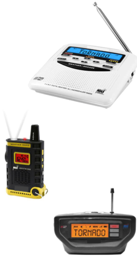 Three NOAA Weather Radios