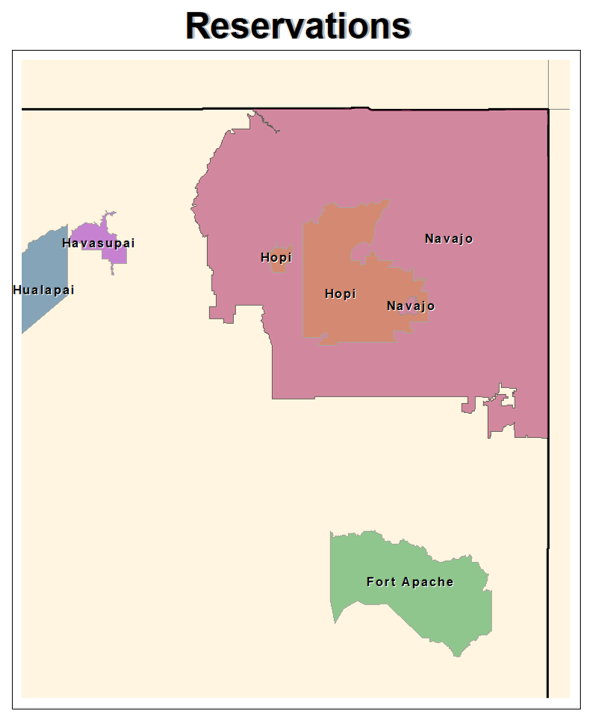 Tribal Lands and Reservations across northern Arizona