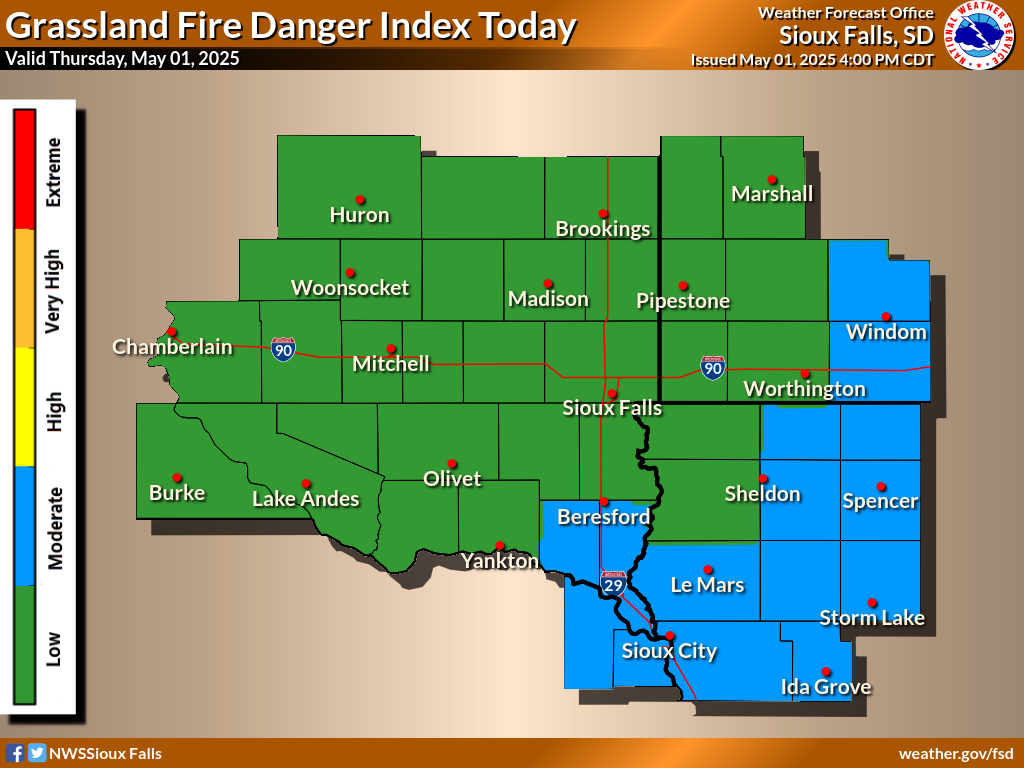 Grassland Fire Danger for Today