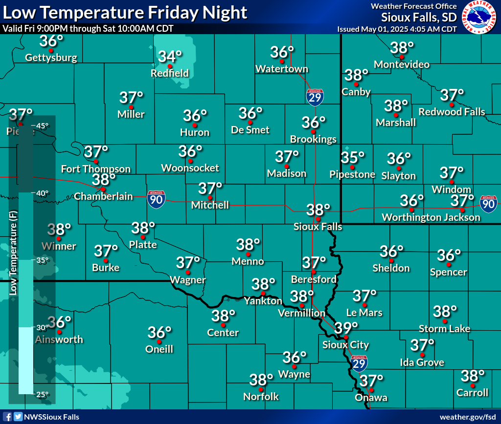 Low temperatures for day 3