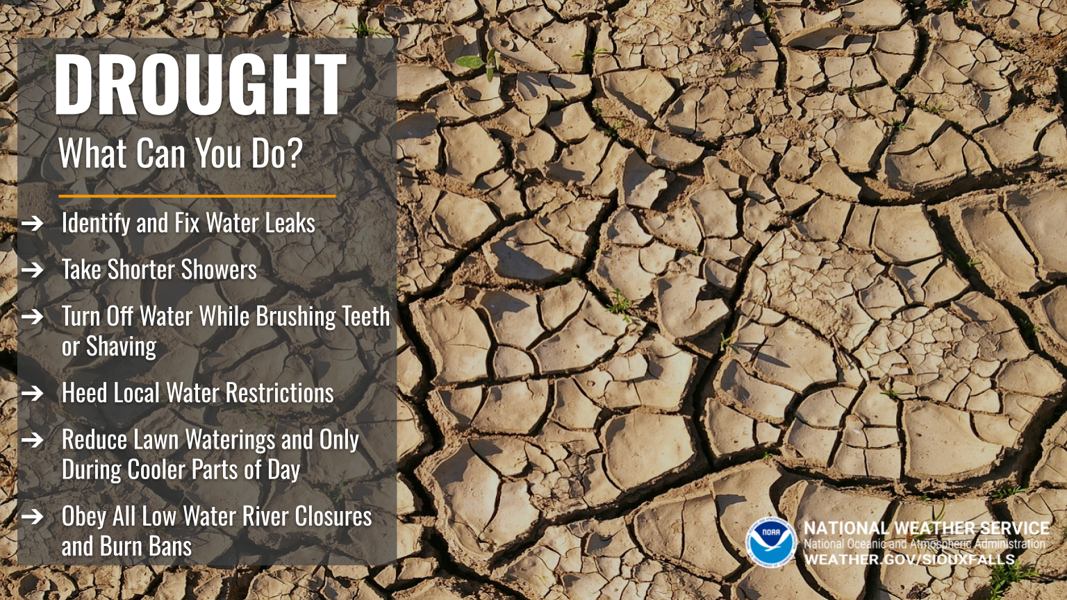 Drought safety graphic