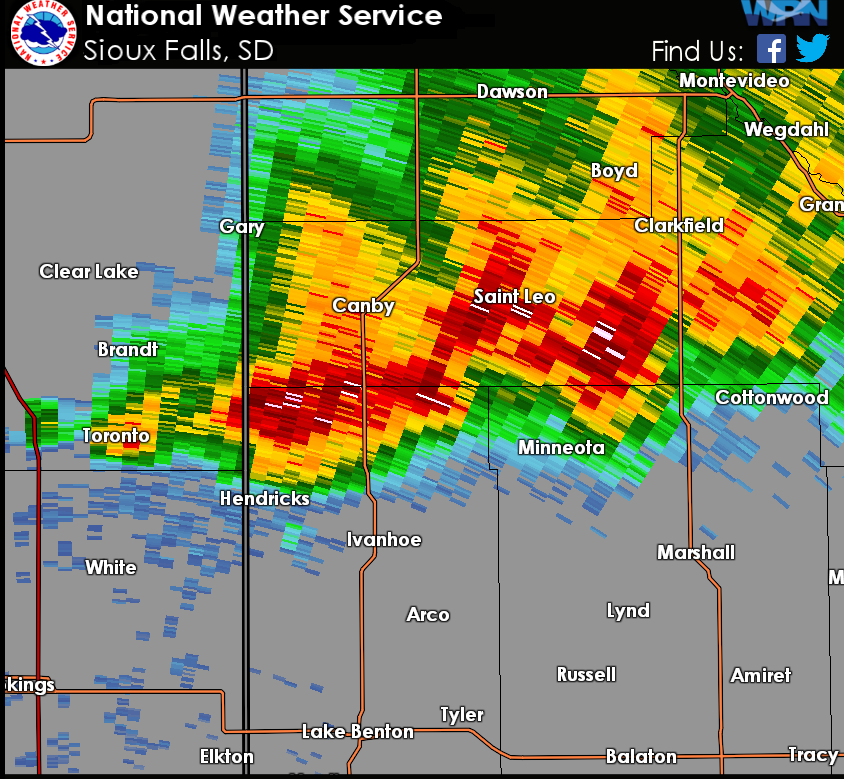 Minneota 80 MPH Winds