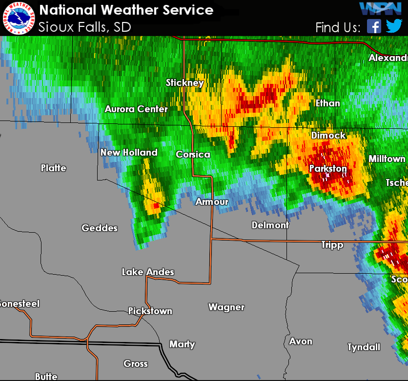 80 mph winds produce damage in armour south dakota