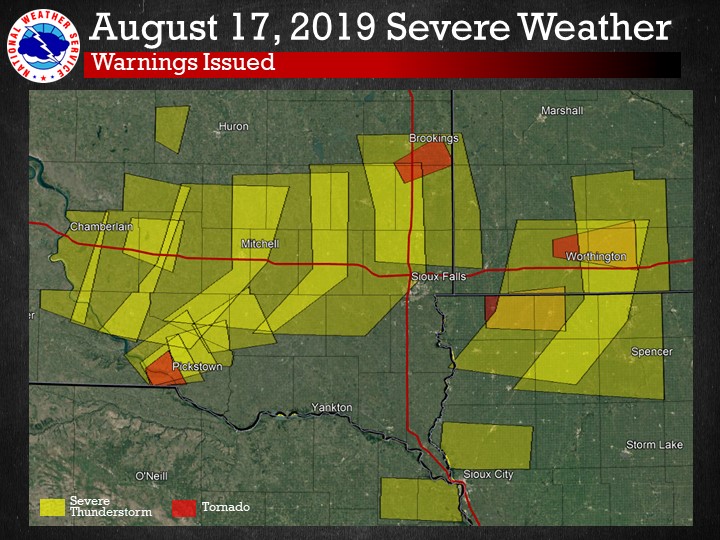 Map of Warnings Issued