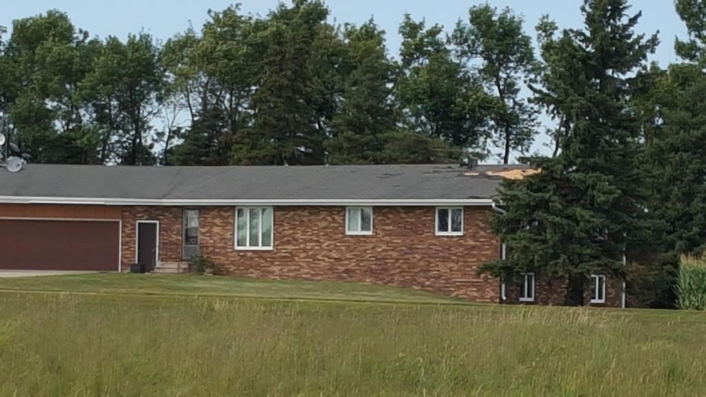 Damage to roof near Reading Minnesota