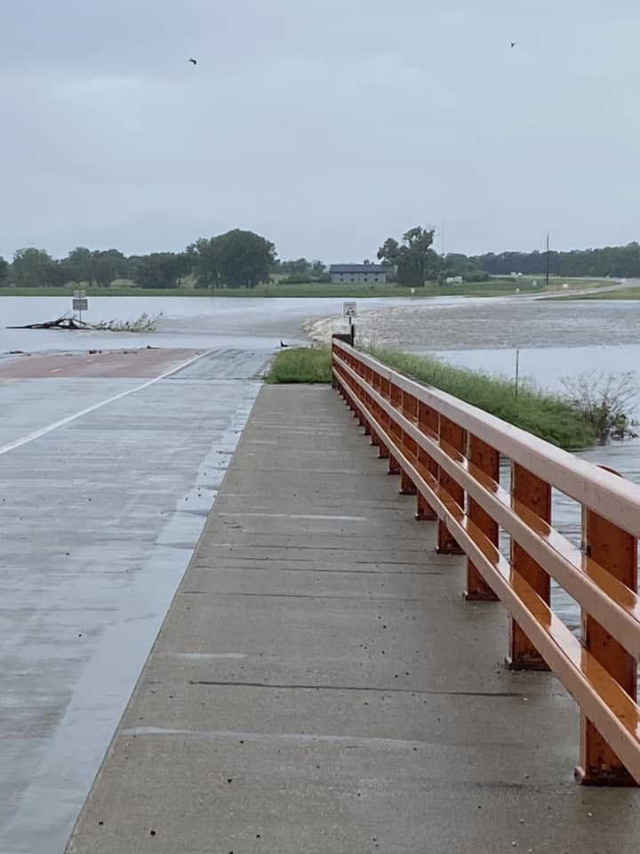 Water over the road