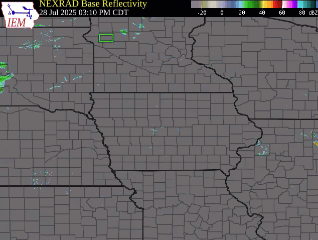 Radar loop of the event