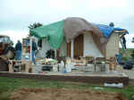 Damaged home east of Davis.