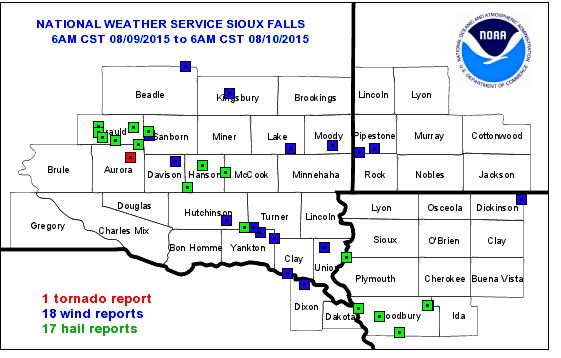 Map of Severe Weather Reports