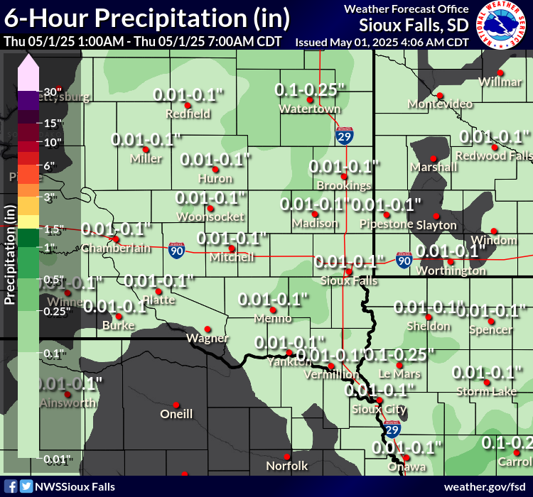 6-hour Rainfall Forecast