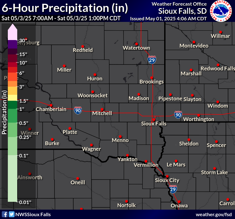 6-hour Rainfall Forecast