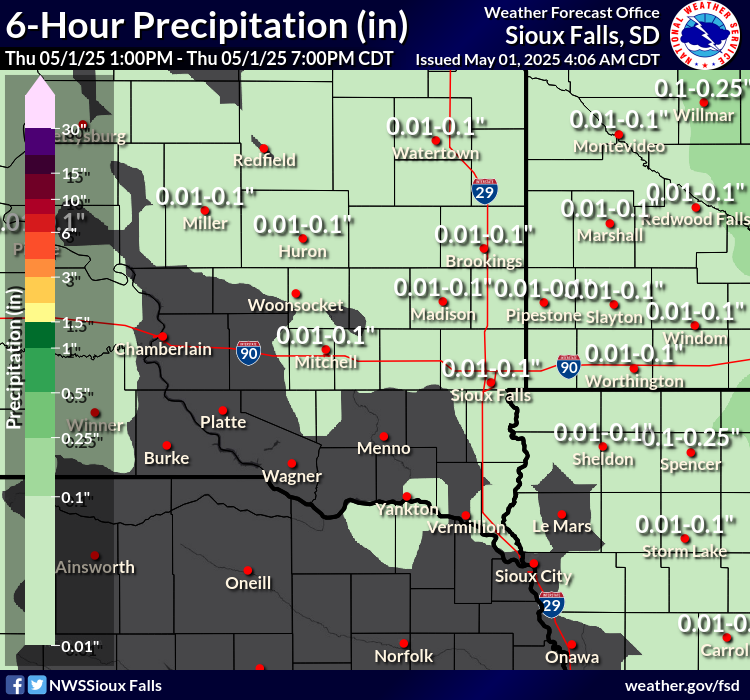 6-hour Rainfall Forecast