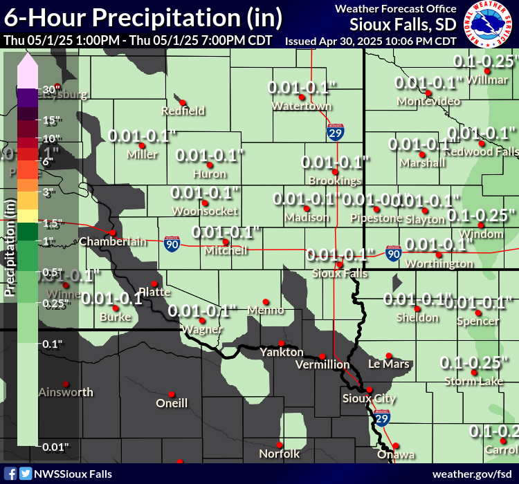 6-hour Rainfall Forecast