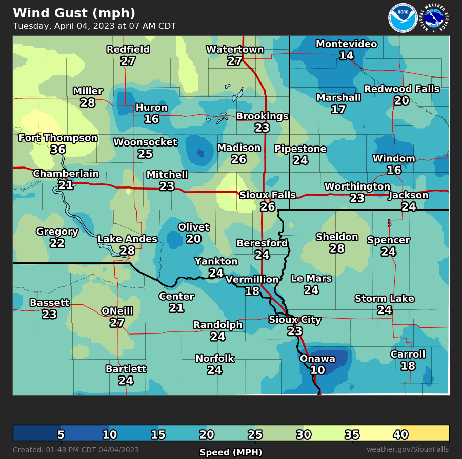Forecast Wind Gusts