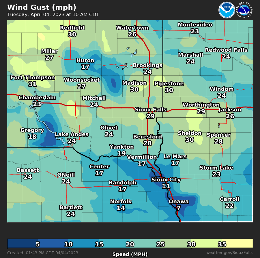 Forecast Wind Gusts