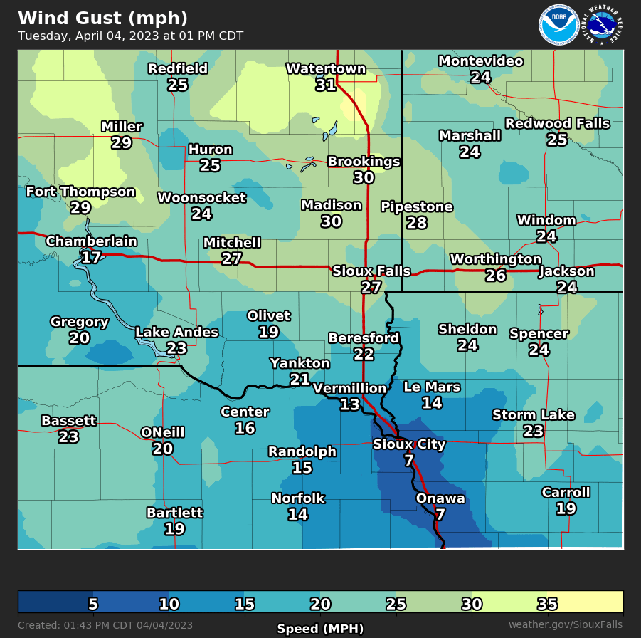 Forecast Wind Gusts