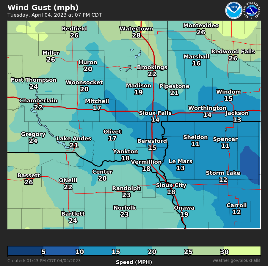 Forecast Wind Gusts