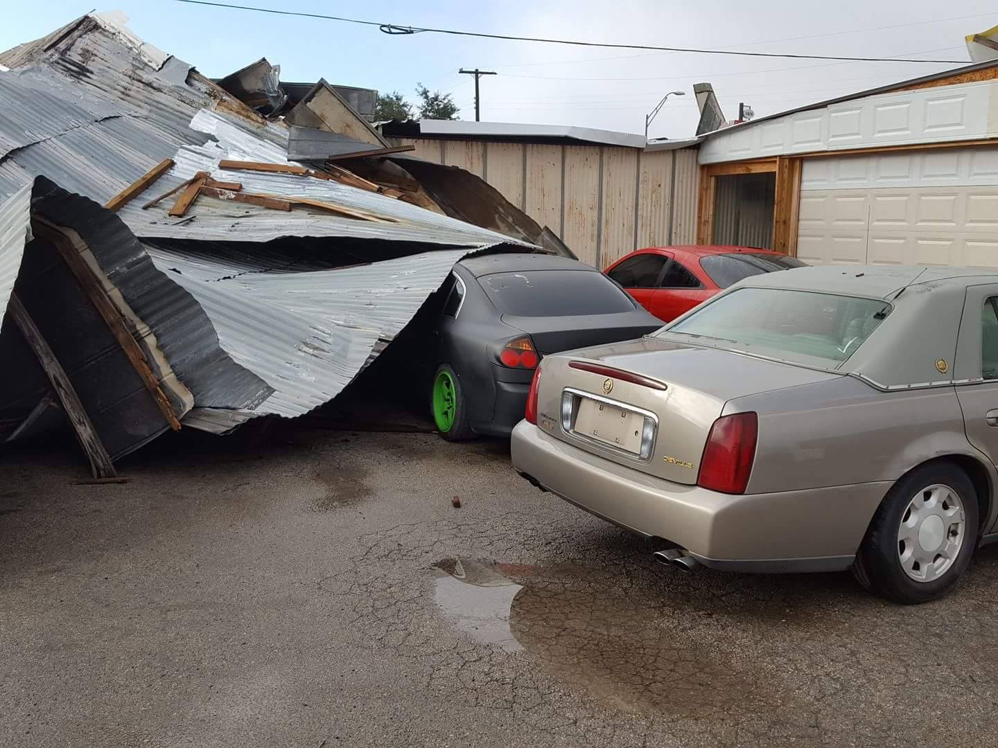 Wind damage in North Dallas