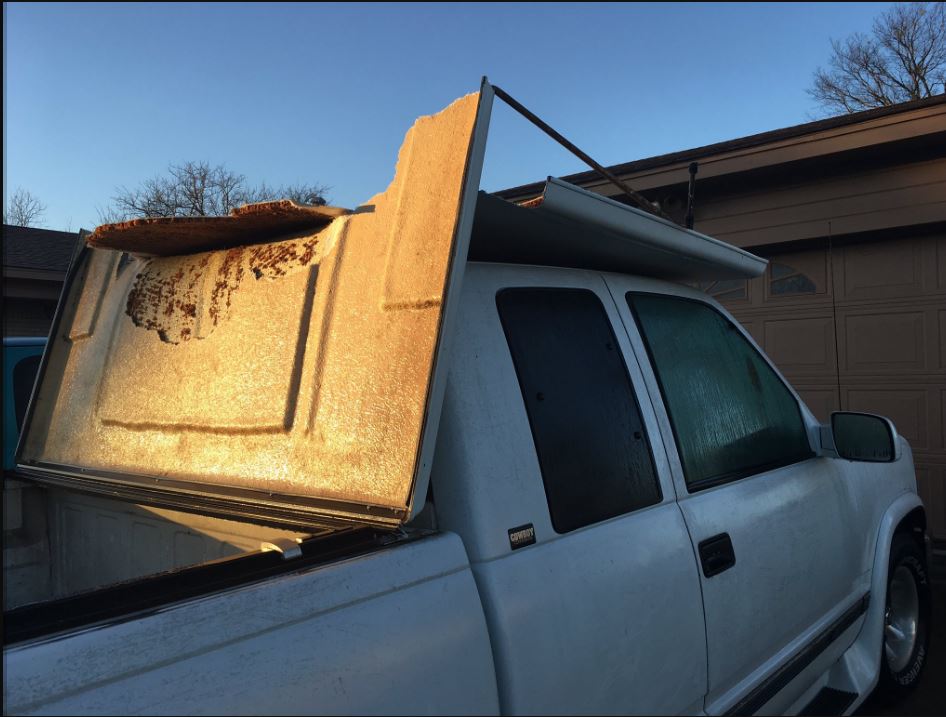 Tornado damage near Clifton, TX