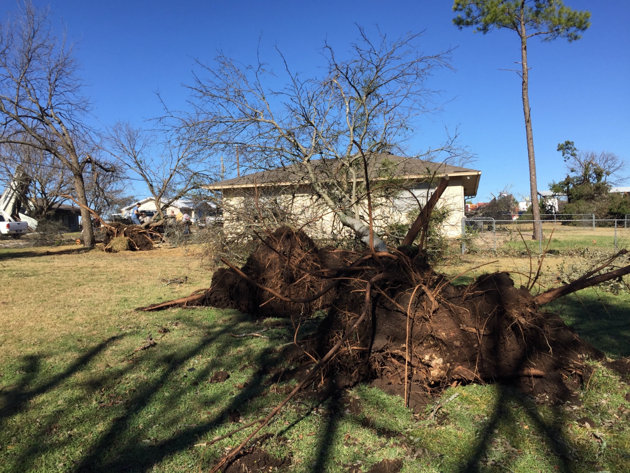 Tornado damage near Lake Whitney